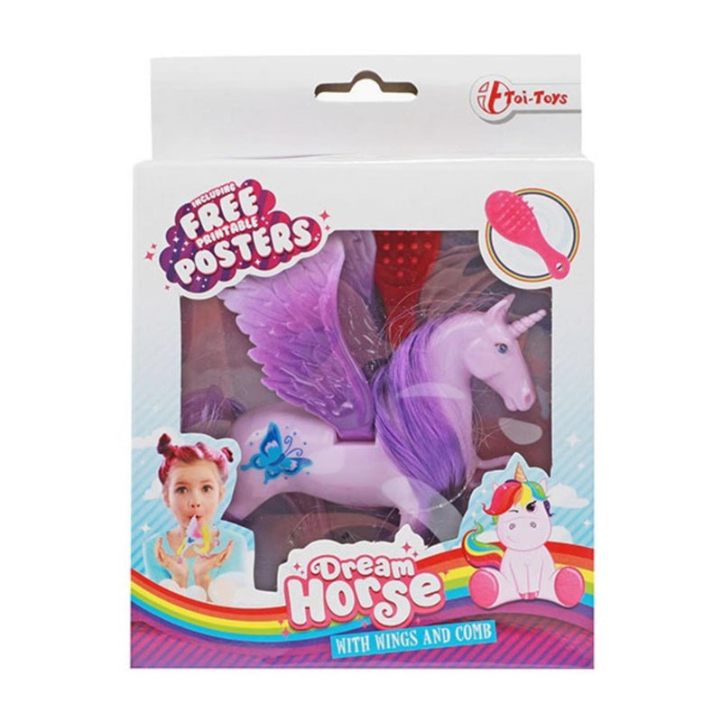 Afbeelding laden in galerijviewer, Toi-toys toi toys dream horse eenhoorn pegasus met borstel
