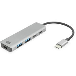 Usb-c-hub act ac7072 5 poorten zilver