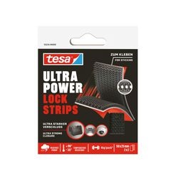 Tesa klittenband ultra power lock strips zelfklevend extreem sterk weerbestendig – 4 stuks (2 paar) 50x25mm