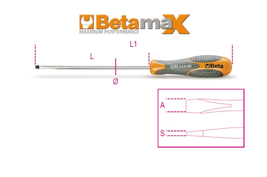 Beta sleufschroevendraaier 8x150mm 1290