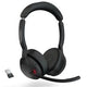 Jabra evolve2 55, uc on-ear headset (zwart, stereo, usb-a, link380a, gecertificeerd voor google meet en zoom)