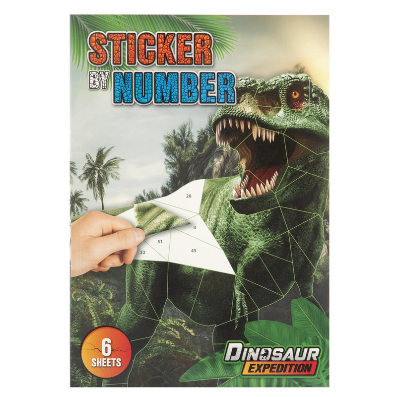 Afbeelding laden in galerijviewer, Grafix stickeren op nummer dino a4 6 designs
