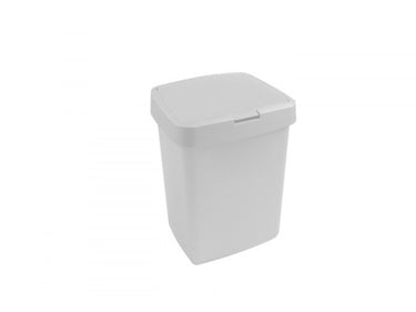 Sunware delta prullenbak 10 liter klepdeksel wit 25,1x21,7x32,6cm