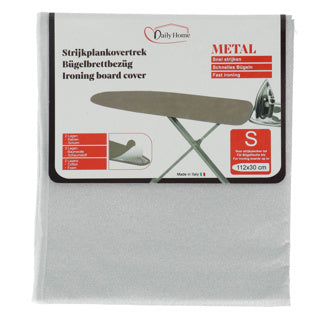 Afbeelding laden in galerijviewer, Daily home strijkhoes metal s 112x30 cm grijs katoen schuim
