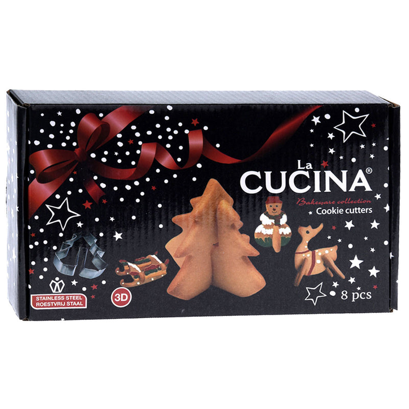 Afbeelding laden in galerijviewer, Uitsteekvormenset 3d kerstkoekjes, 8dlg.
