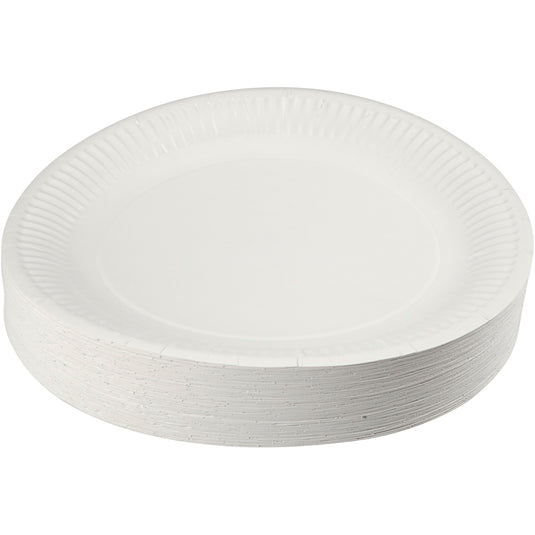 Papieren bord, d 23 cm, 100 stuk 1 doos