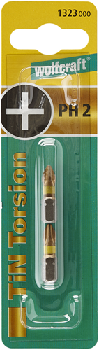 Afbeelding laden in galerijviewer, Wolfcraft torsie tin-bit | kruiskop ph2 | 1 stuk - 1323000
