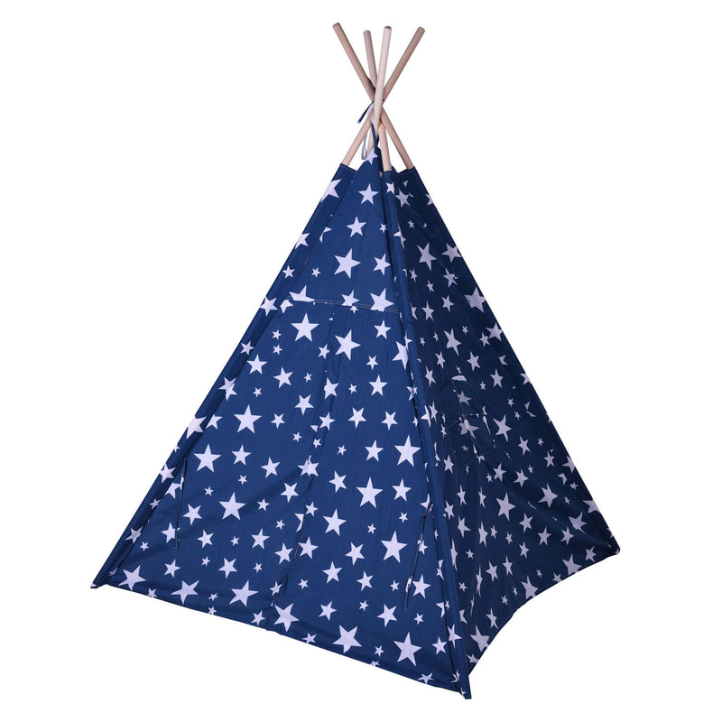 Afbeelding laden in galerijviewer, Tipi tent blauw met sterren
