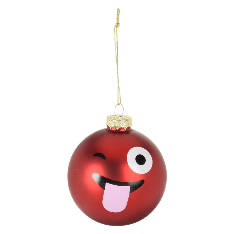 Afbeelding laden in galerijviewer, Kerstbal Glas Lachgezicht, 12st.
