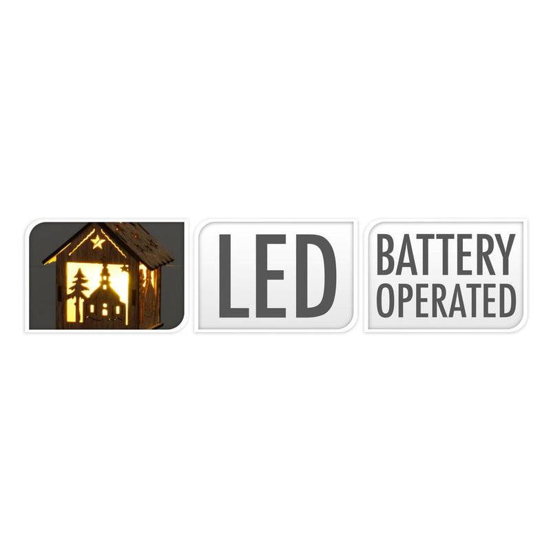 Afbeelding laden in galerijviewer, Kersthanger Huisje met LED, 20st.
