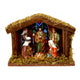 Kerststal met 6 figuren en licht