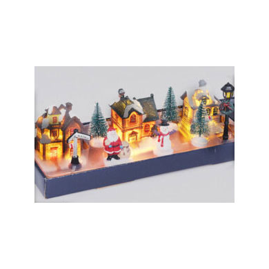 Afbeelding laden in galerijviewer, Kerstdorp met led, 10dlg.
