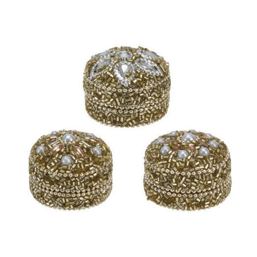 Afbeelding laden in galerijviewer, Opbergdoosje 4x3cm goud, set van 36
