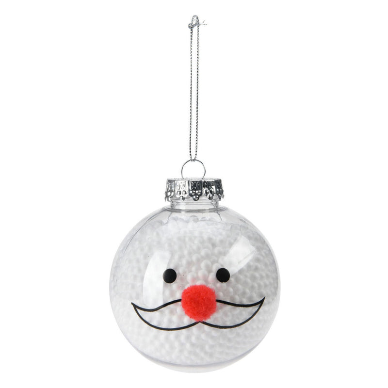 Afbeelding laden in galerijviewer, Kerstbal Sneeuwpop 8cm, Set van 12 stuks
