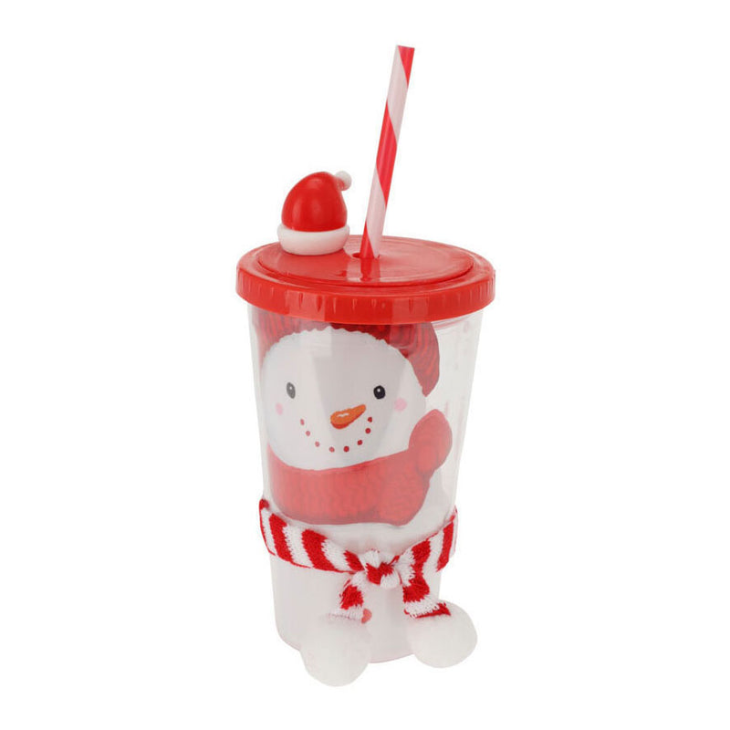Afbeelding laden in galerijviewer, Drinkbekers Kerst met Rietje, Set van 12 stuks

