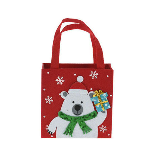 Afbeelding laden in galerijviewer, Vilten Kerst Cadeautas, 18cm
