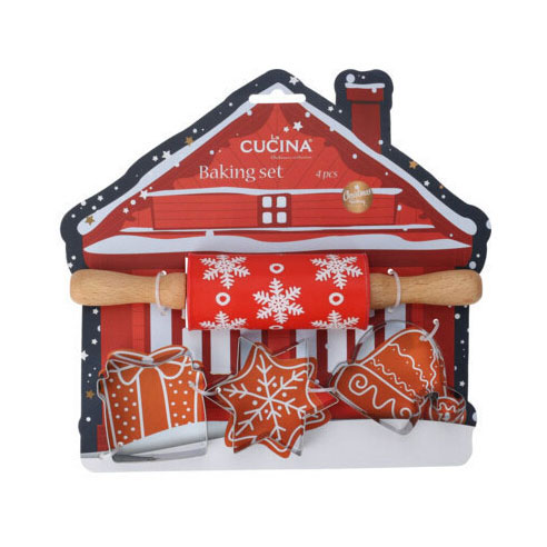 Afbeelding laden in galerijviewer, Bakset Kerst Design, 4dlg.
