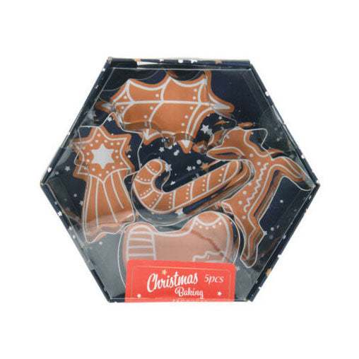 Afbeelding laden in galerijviewer, Uitsteekvormset Kerst RVS, 5dlg.
