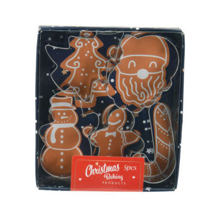 Afbeelding laden in galerijviewer, Uitsteekvormset Kerst RVS, 5dlg.
