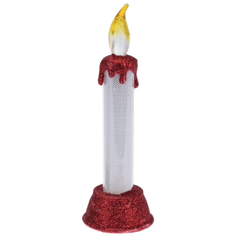 Afbeelding laden in galerijviewer, Ledkaars met Kerstglitters, 15cm.
