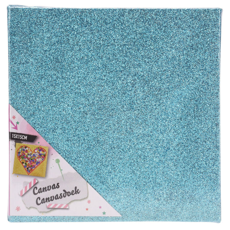 Afbeelding laden in galerijviewer, Canvas glitter 15x15cm, set van 12
