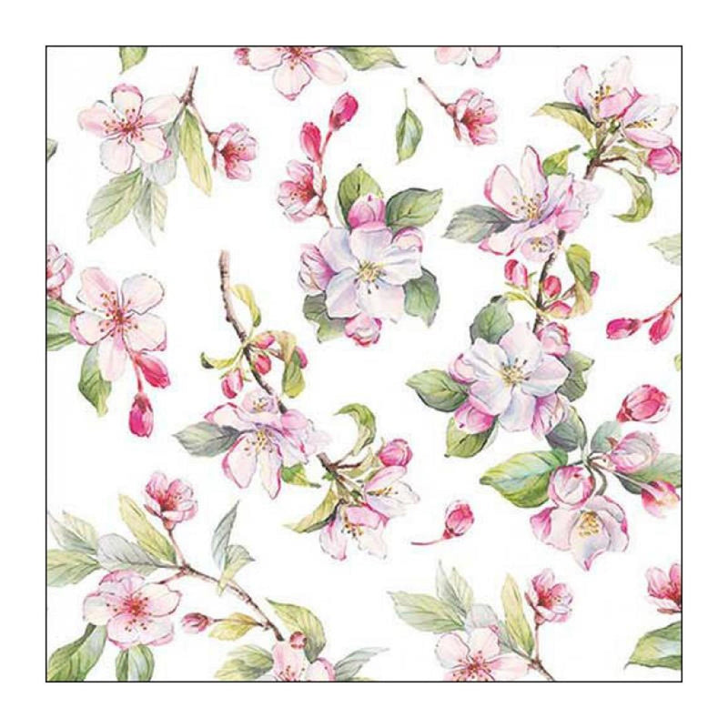 Afbeelding laden in galerijviewer, Ambiente servet 33 spring blossom white

