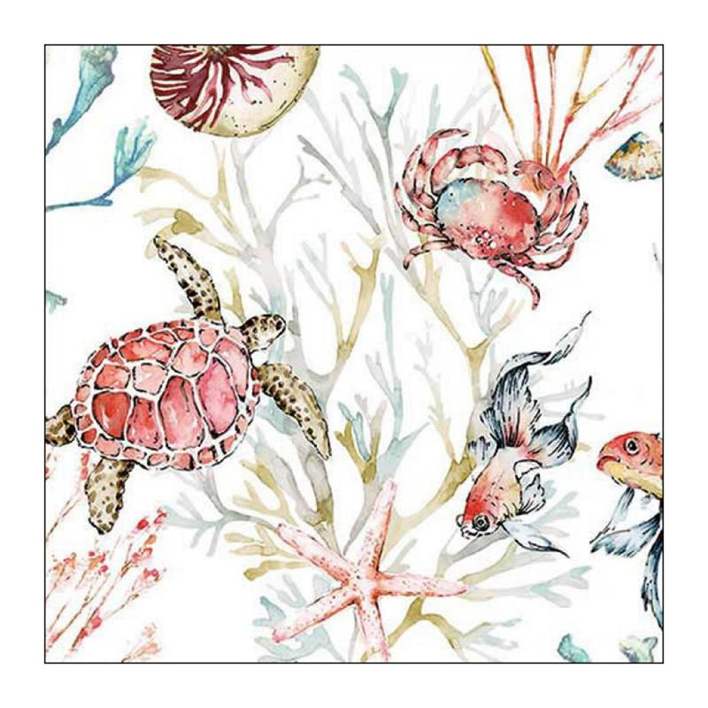 Afbeelding laden in galerijviewer, Ambiente servet 33 sea animals fsc mix
