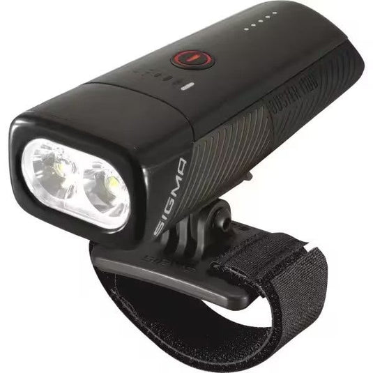 Sigma koplamp Buster 1100 LED helmhouder -Li-ion accu USB