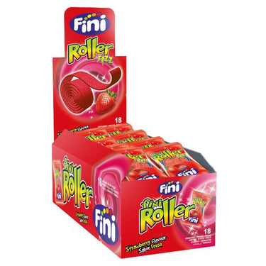 Fini zure roller aardbei zakjes (18x 20 gr)
