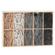 Houten mini knijpers grijstinten, 5 kleuren