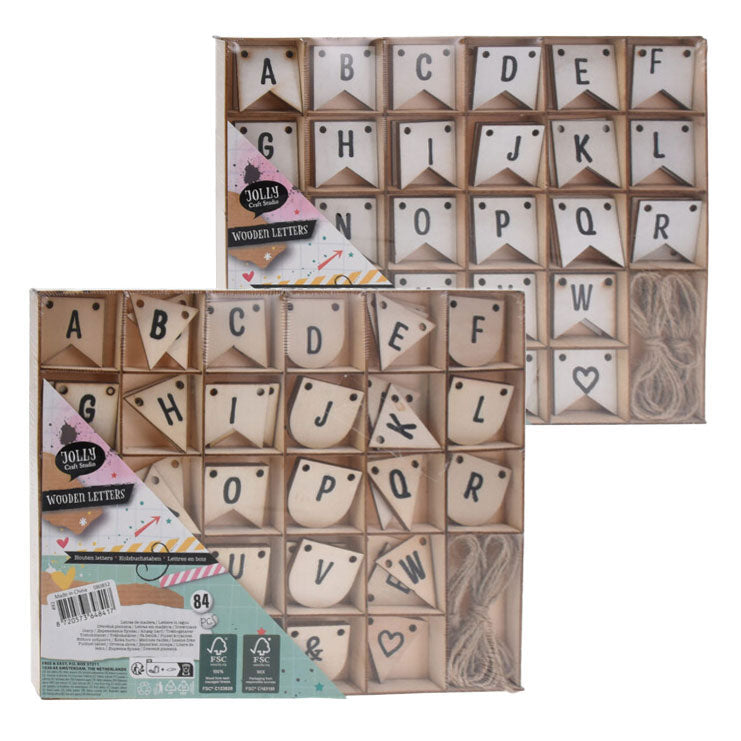 Afbeelding laden in galerijviewer, Houten letters, 84st.
