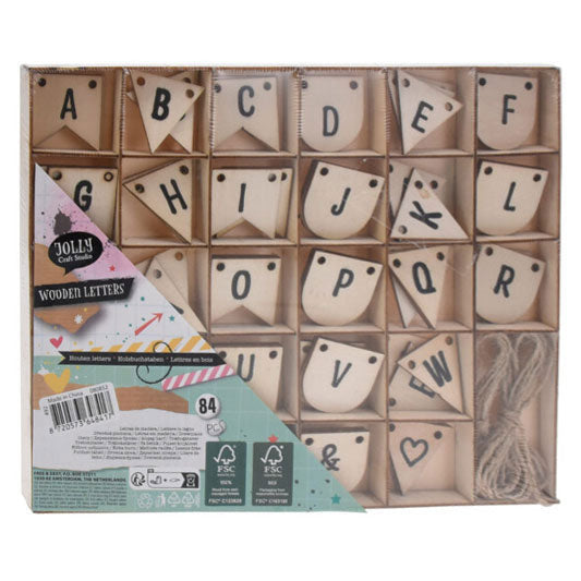 Afbeelding laden in galerijviewer, Houten letters, 84st.
