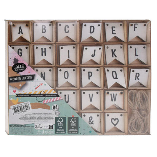 Afbeelding laden in galerijviewer, Houten letters, 84st.
