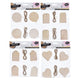 Labels hout, 8st.