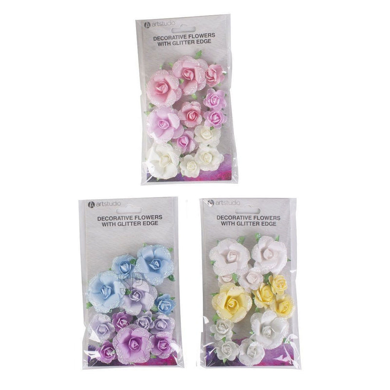 Afbeelding laden in galerijviewer, Papieren bloemen met glitters
