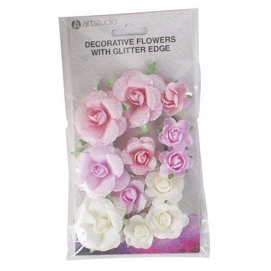Afbeelding laden in galerijviewer, Papieren bloemen met glitters
