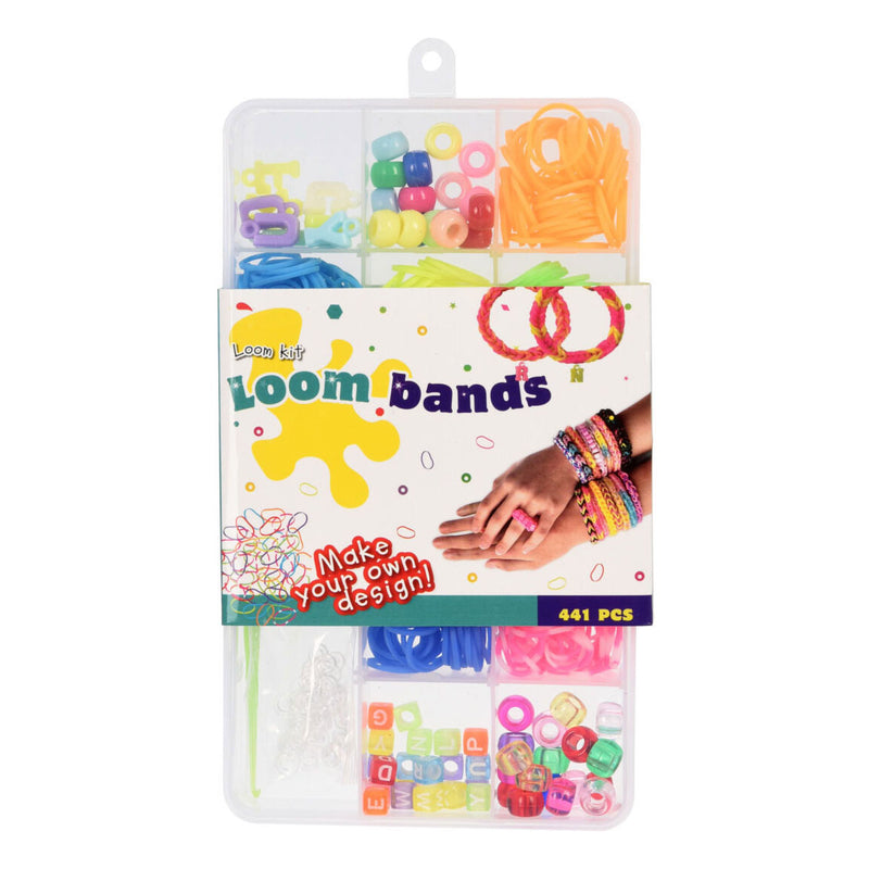 Afbeelding laden in galerijviewer, Loom bandjes in opbergdoos, 441dlg.
