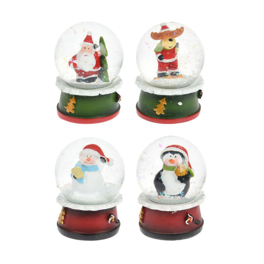 Waterbal met kerstfiguur, 4,5cm
