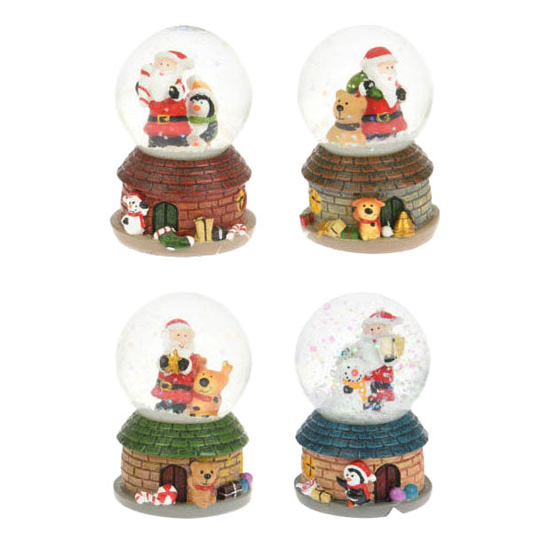 Afbeelding laden in galerijviewer, Knus Waterbal met Kerstman met Led, 4, 5cm

