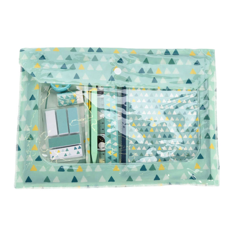 Afbeelding laden in galerijviewer, Schrijfwarenset dino in etui, 9dlg.
