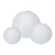 Lampion papier rosegoud wit, set van 6