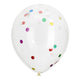 Ballonnen met confetti multi kleuren, 8st.