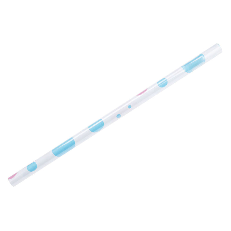 Afbeelding laden in galerijviewer, Cadeaupapier blauw roze stippen, 4mtr.
