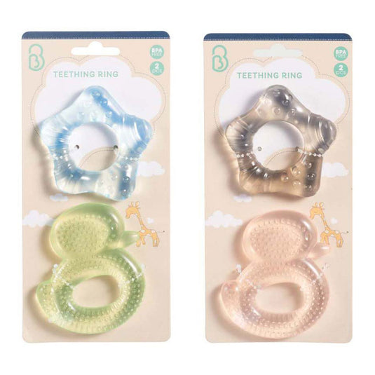 Baby bijtringen met gellaag, 2 stuks