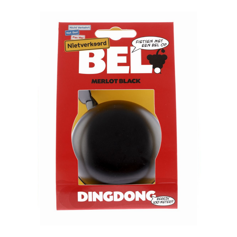 Afbeelding laden in galerijviewer, fietsbel ding-dong staal 80 mm zwart
