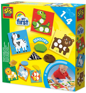 Ses creative my first vormen plakken - sensory mozaïekkaarten - vanaf 1 jaar - 6 kaarten - stickeren - motorische ontwikkeling - schoencadeautjes sinterklaas