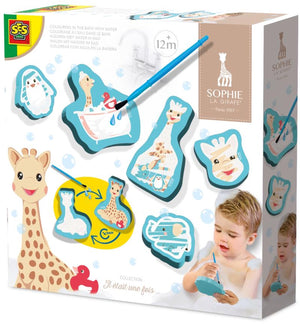 Ses creative sophie la girafe kleuren met water - badspeelgoed - vanaf 1 jaar - foam figuurtjes - knoeivrij - schoencadeautjes sinterklaas