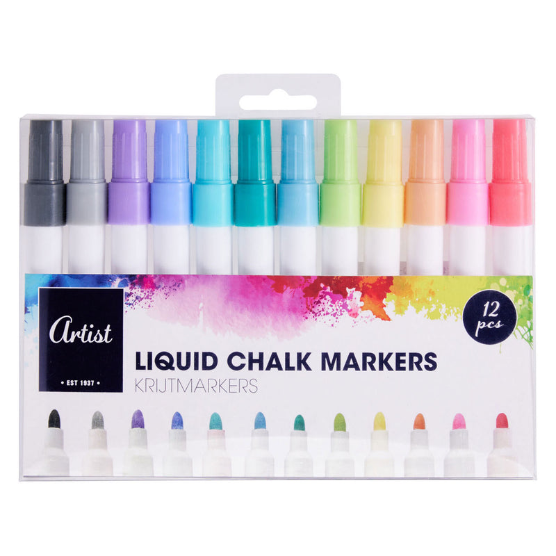 Afbeelding laden in galerijviewer, Vloeibare krijtmarkers - 12st.
