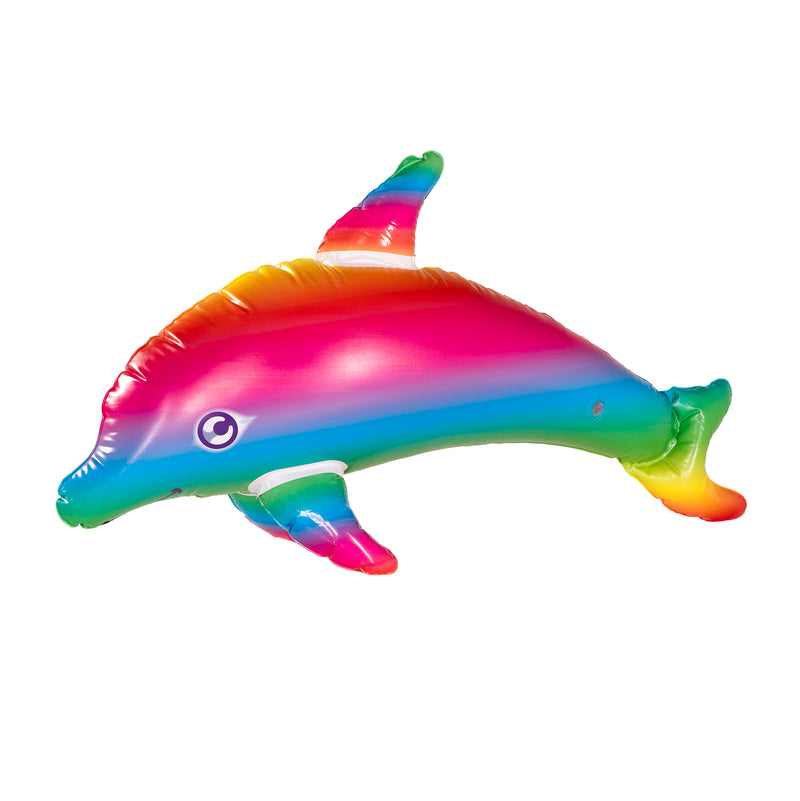 Afbeelding laden in galerijviewer, Opblaasbare dolfijn in regenboogkleuren
