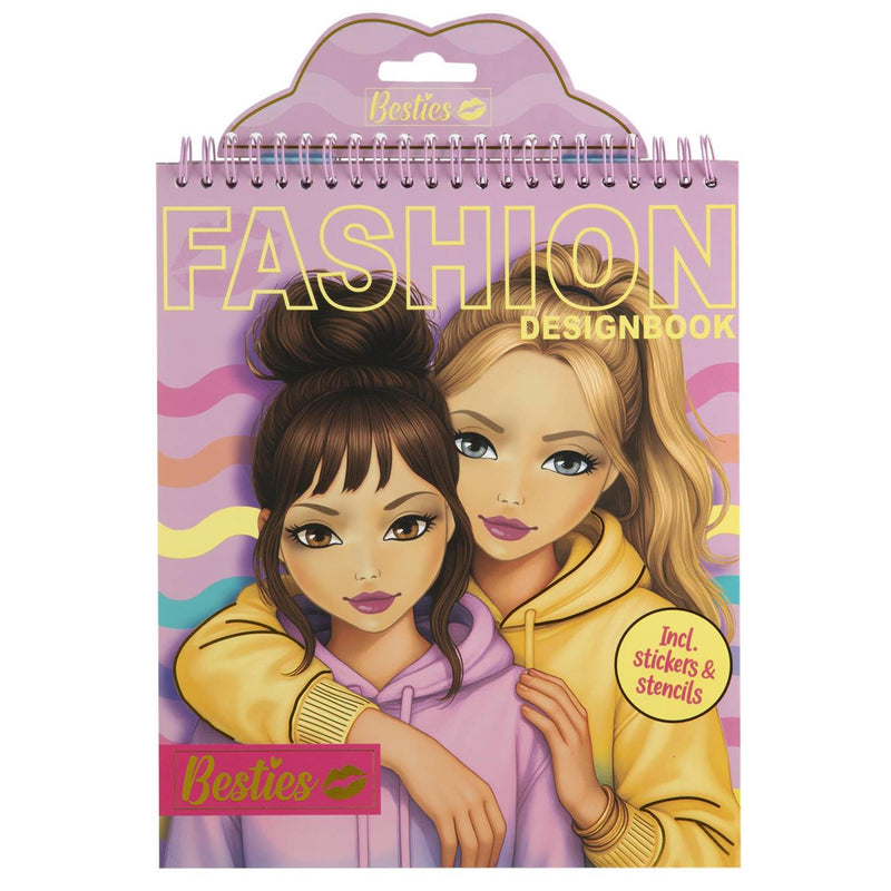 Afbeelding laden in galerijviewer, Besties fashion designer book neon 24x20cm 20 vel 2 assorti
